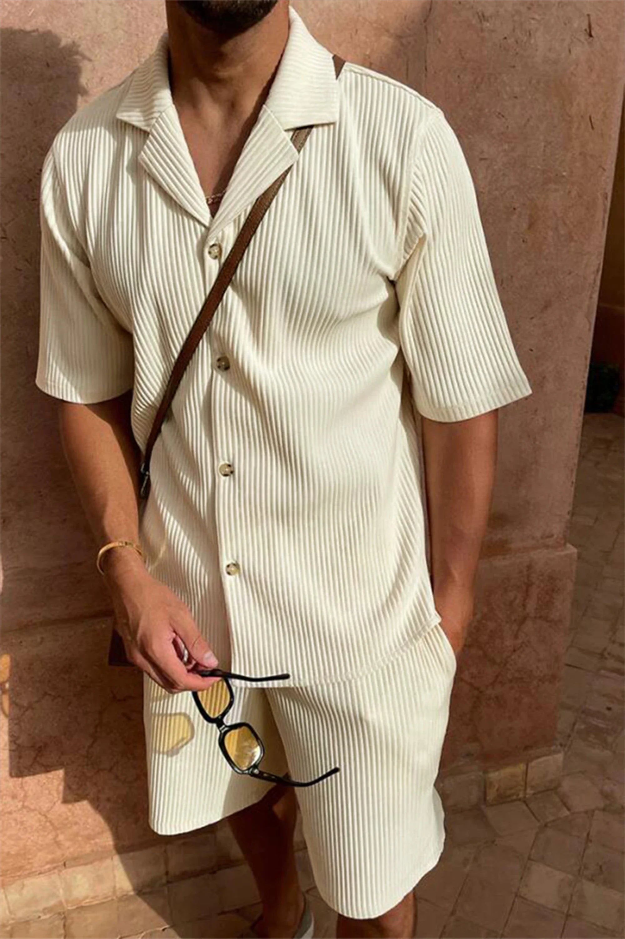 DMITRI® Solid color corduroy casual set