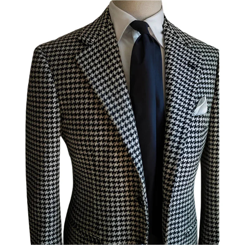 VIKTOR® Plaid Notched Lapel Suit Jacket