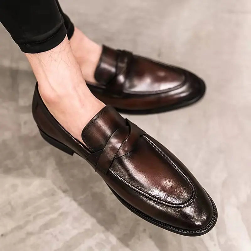 ITALO® Casual Leather Male Loafers