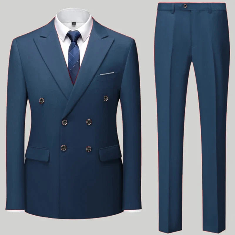 ALEKSEI®  Suit Jacket Blazers Coat Pants 2 Peaces Set