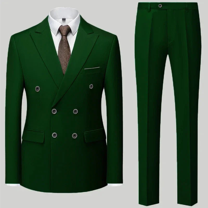 ALEKSEI®  Suit Jacket Blazers Coat Pants 2 Peaces Set