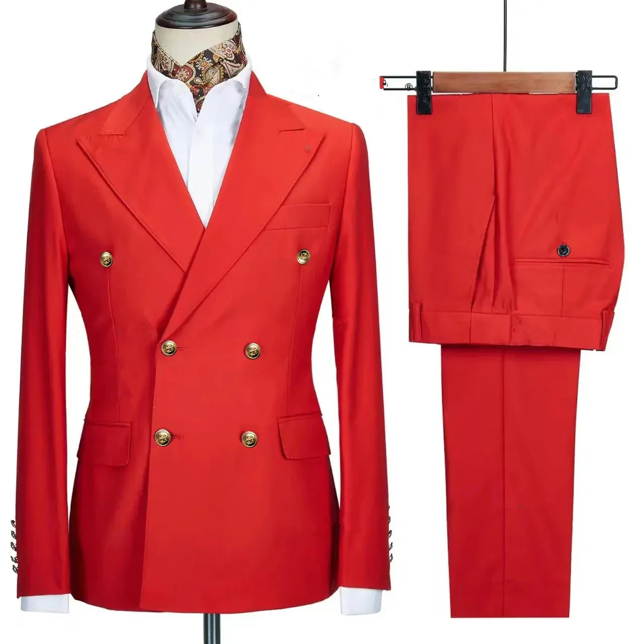RENNEI® Slim Fit Suit Blazers Jacket Pants