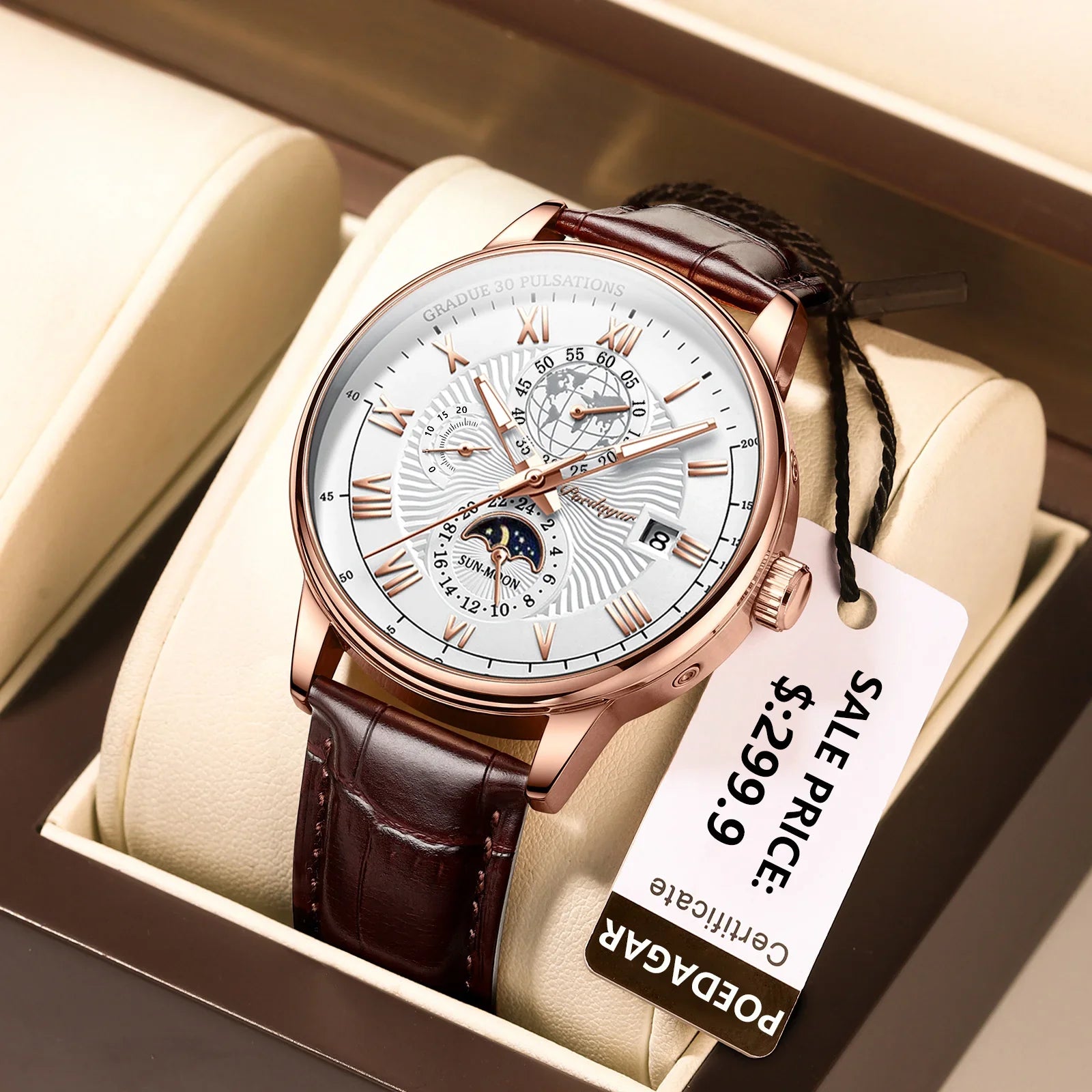 LICATA® Luxury Leather Watch
