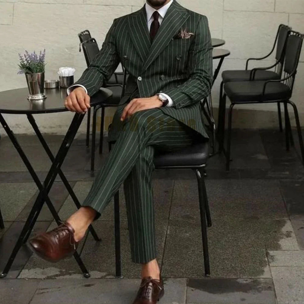EDUARD® Men's Two Piece Double-Breasted Slim-Fit Suit