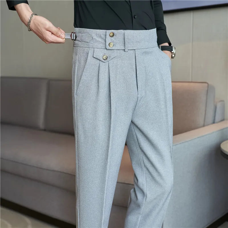 ARLINGTON® 2024 British Style High Waist Slim Fit Suit Pants for Men