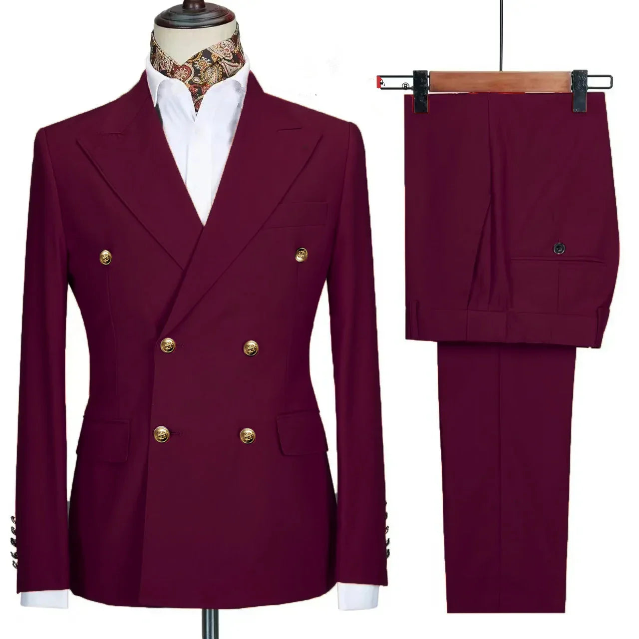 RENNEI® Slim Fit Suit Blazers Jacket Pants