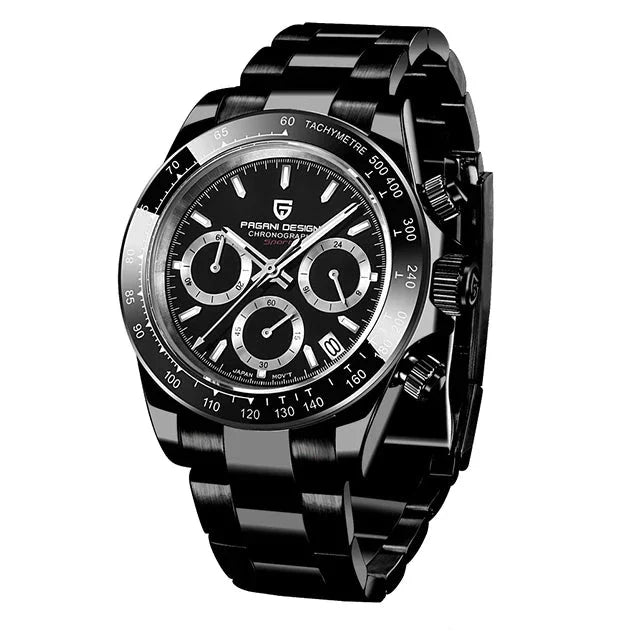 CASMONT® 40mm V2 Quartz Chronograph – Retro Sapphire Stainless Steel Waterproof Watch for Men