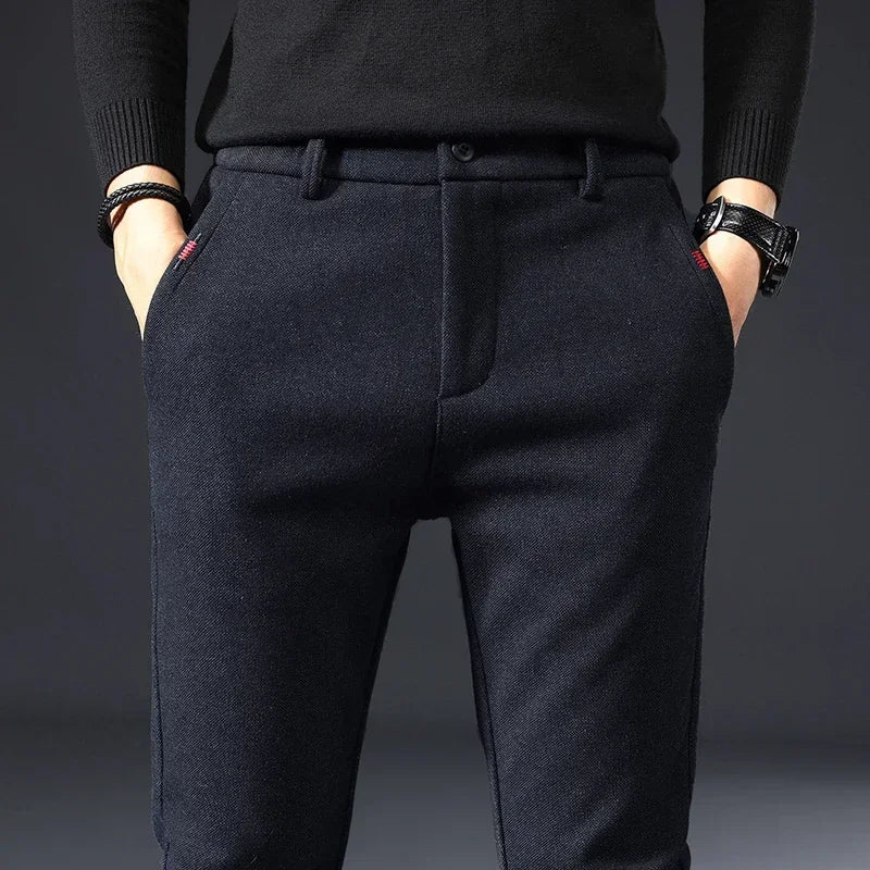 HARLOW® Men’s Autumn & Winter Stretch Pants – Classic Slim Fit Trousers