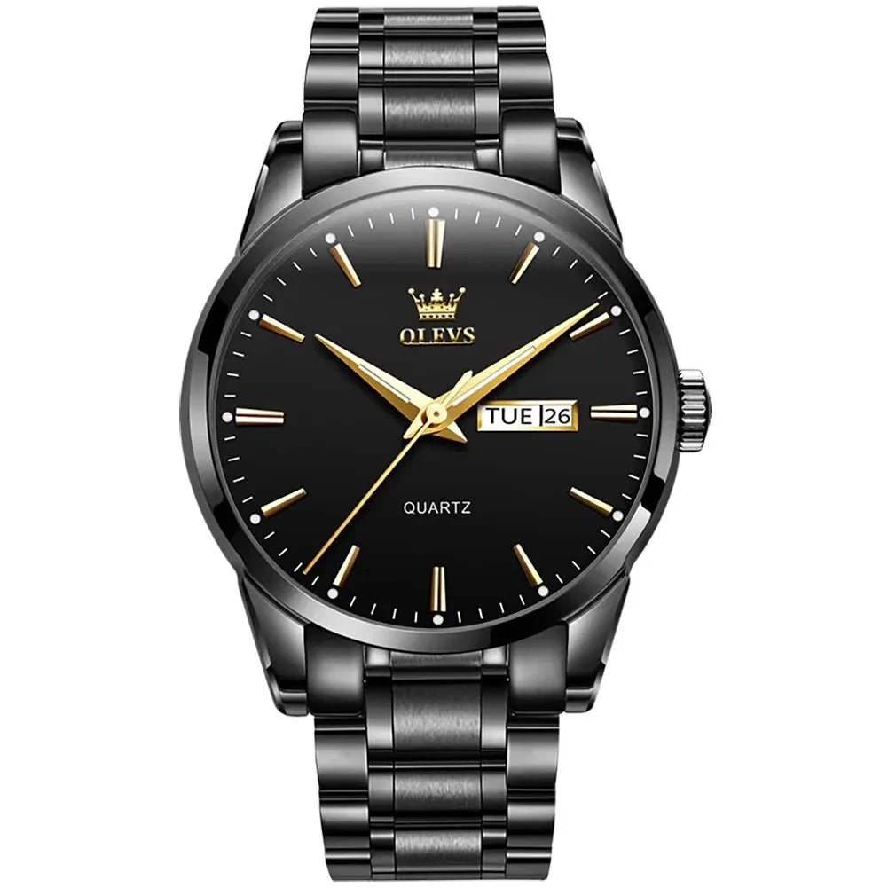 GABRIEL® Classic Gold Stainless Steel Men’s Quartz Wristwatch