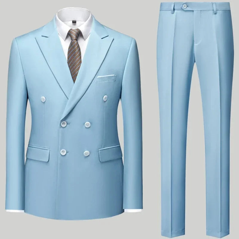 ALEKSEI®  Suit Jacket Blazers Coat Pants 2 Peaces Set