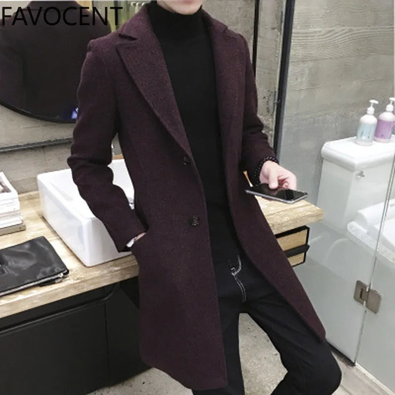 TARIQ® Men's Wool Overcoat