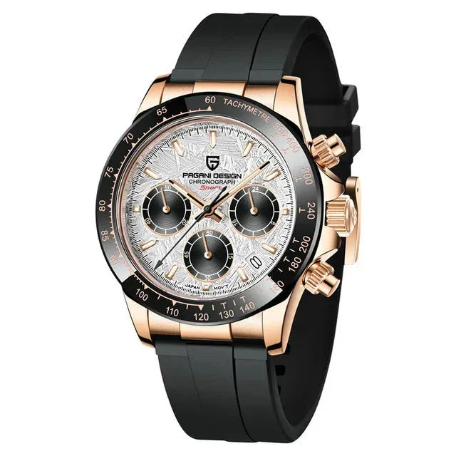 CASMONT® 40mm V2 Quartz Chronograph – Retro Sapphire Stainless Steel Waterproof Watch for Men