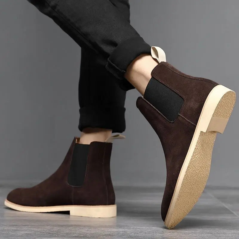 MANI® Retro Suede Genuine Leather Chelsea Boots for Men