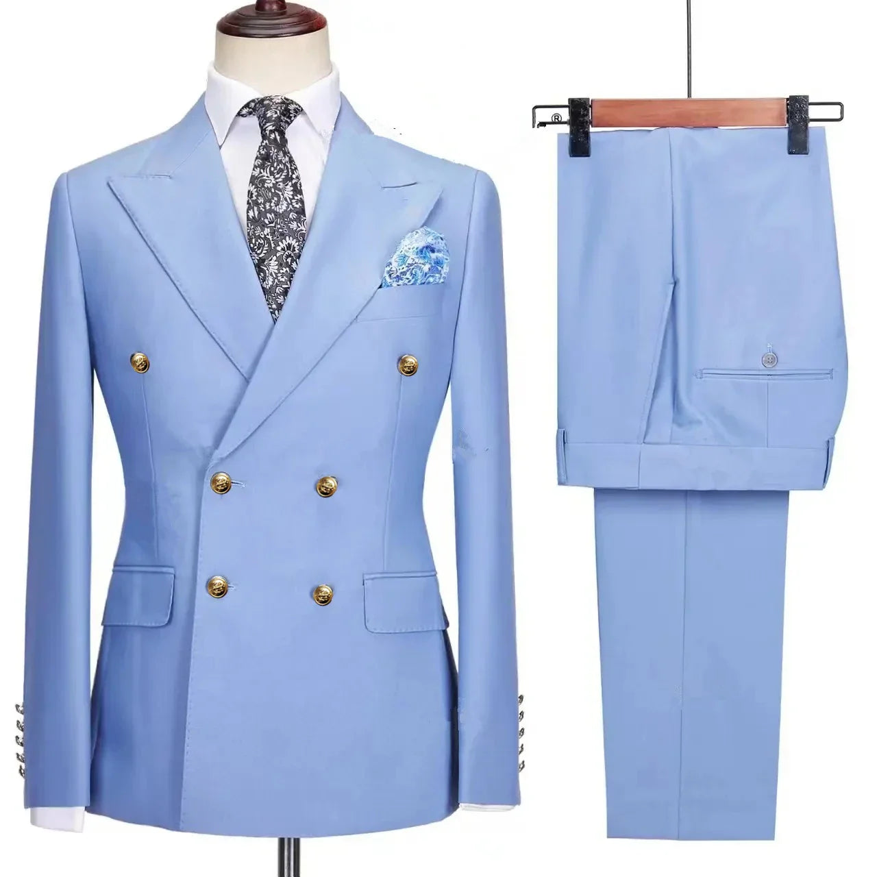 RENNEI® Slim Fit Suit Blazers Jacket Pants