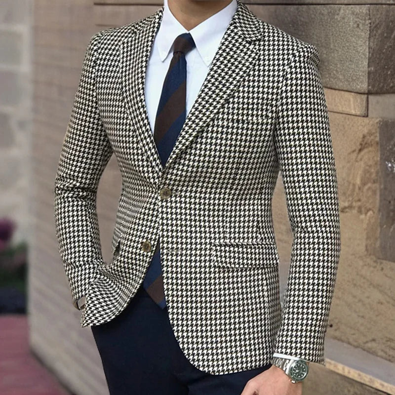 MONTCLARE® Houndstooth Plaid Blazer for Men