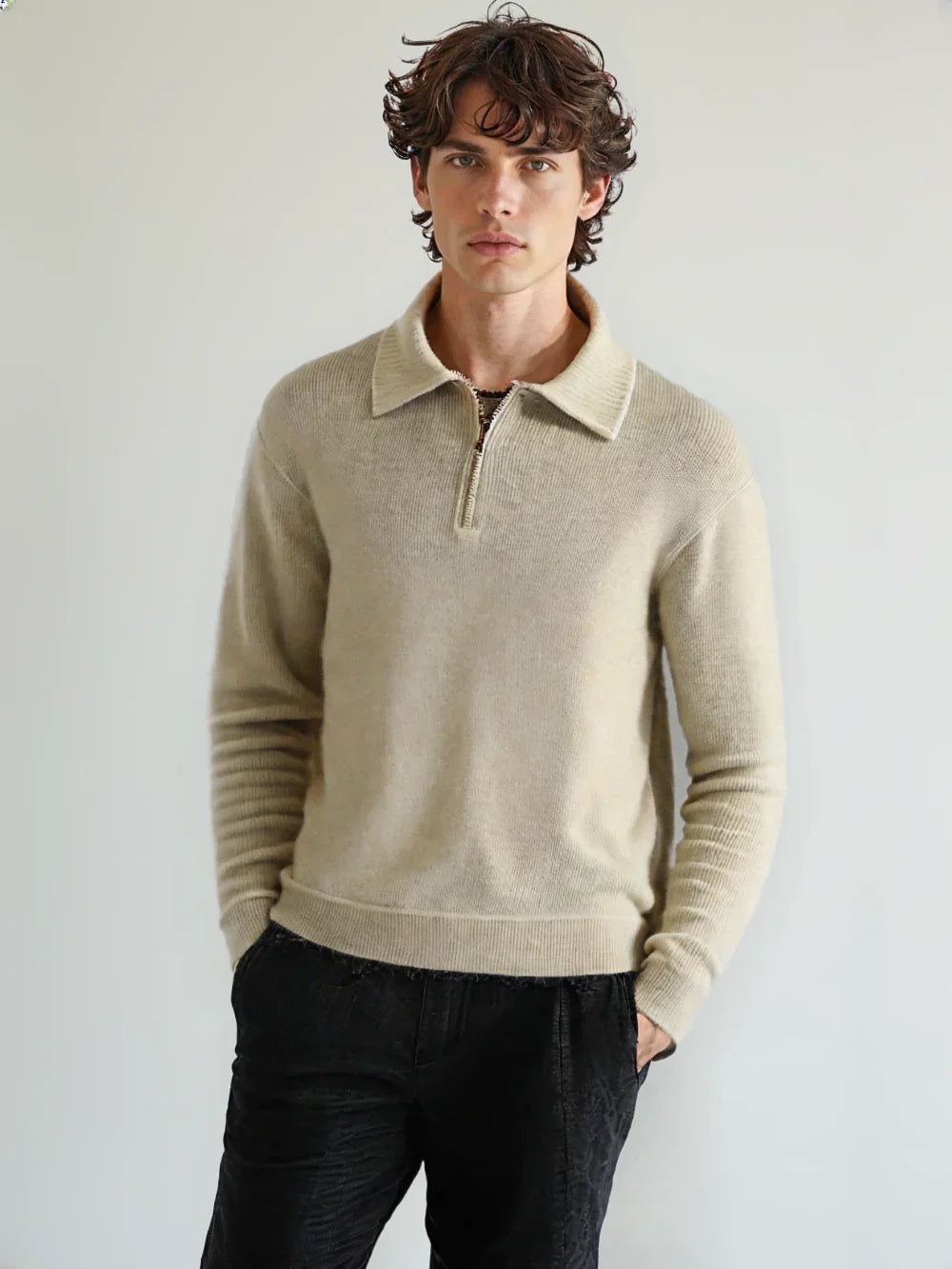 CALORÉ® Men's Polo Pullover Sweatshirt