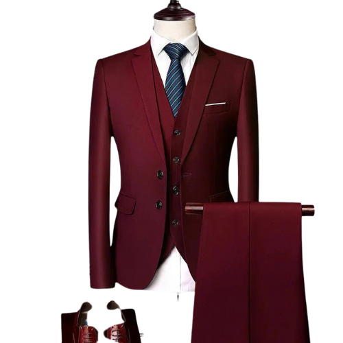 GRANTON® 3-Piece Men's Slim Fit Wedding Suit